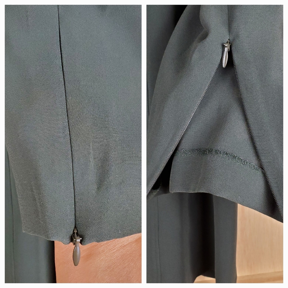 THEORY Lauret Admiral Crepe Light Top Dark Green Size 12 NWT - Picture 6 of 7